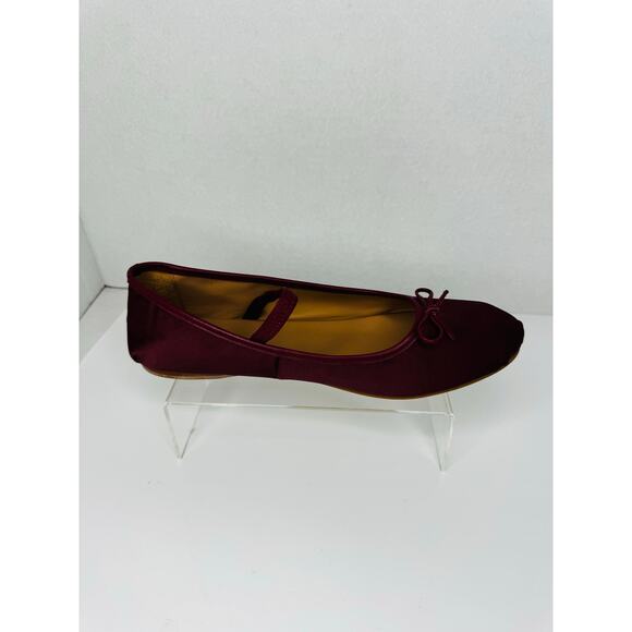 ALOHAS Burgundy Satin Odette ballet flats size 12 - Picture 11 of 11